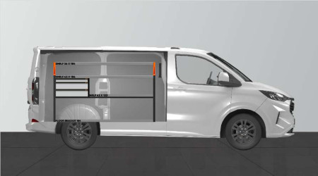 Fahrzeugeinrichtung LS3 für Ford Custom & VW Transporter L1