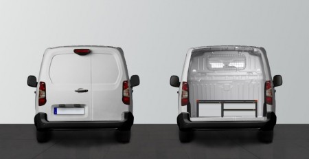 Unterflursystem H:342 mm 4-Schubladen für Berlingo, Combo, Partner & Proace City L2 mit Standardwand