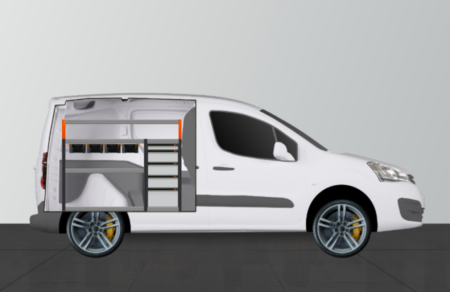 V-PRO+ FAHRZEUGREGAL Citroën Berlingo & Peugeut Partner | Work System