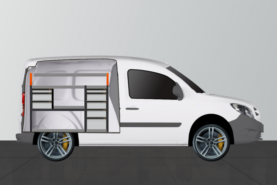 V-ADV FAHRZEUGREGAL FÜR Citan Lang & Kangoo Standard | Work System