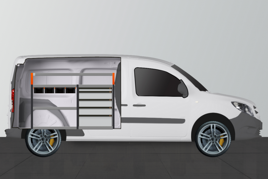 V-PRO+ FAHRZEUGREGAL FÜR Citan Extra Lang & Kangoo Maxi | Work System