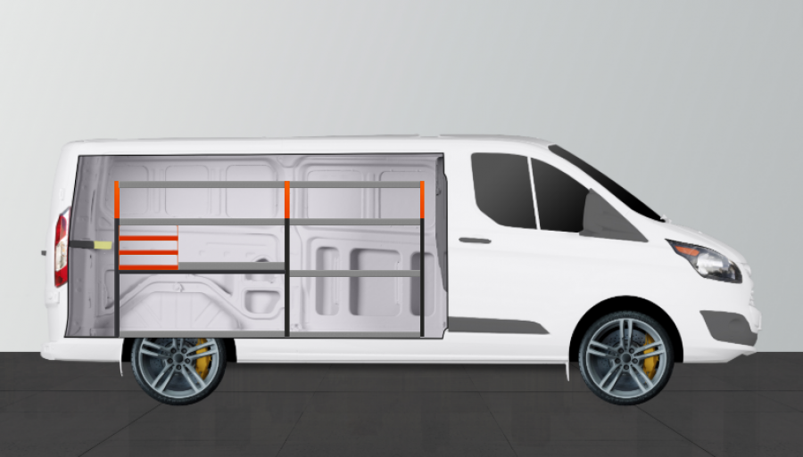 V-SS3 Fahrzeugregal für Ford Custom L2H1 | Work System
