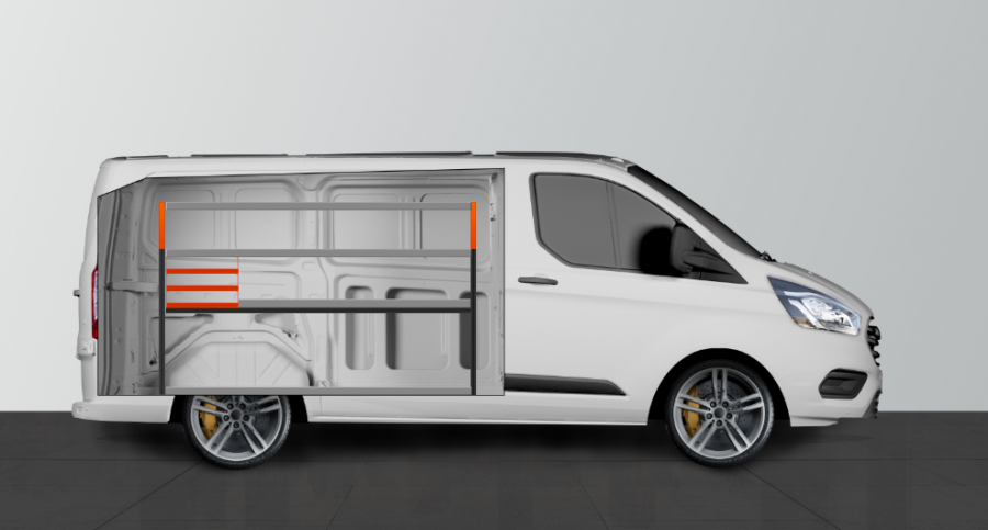 V-SS3 Fahrzeugregal für Ford Custom L1 | Work System