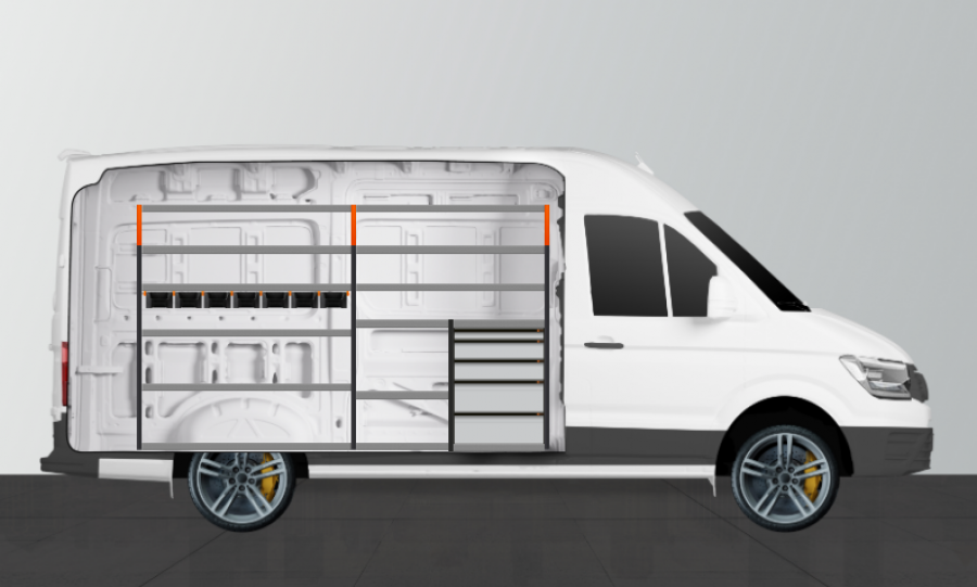 V-PRO+ FAHRZEUGREGAL FÜR Mercedes Sprinter Standard | Work System