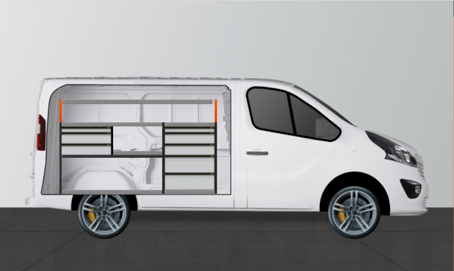 V-ADV FAHRZEUGREGAL Talento, NV300, Vivaro & Trafic L1 | Work System