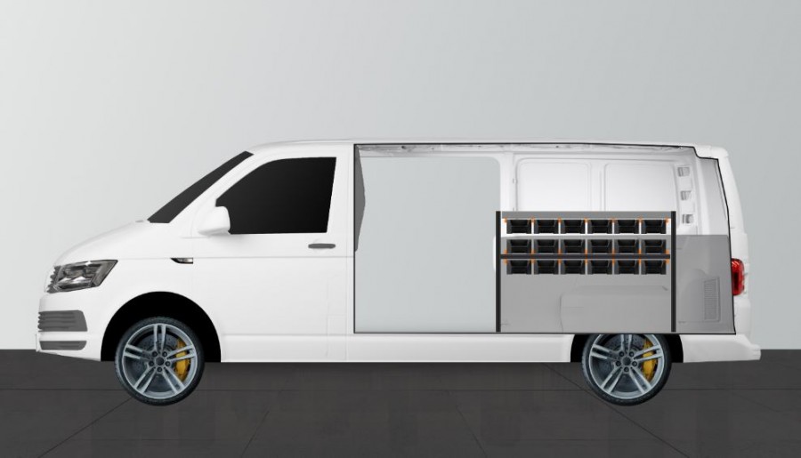 H-Rack Fahrzeugregal für den VW T6 (langer Radstand) | Work System