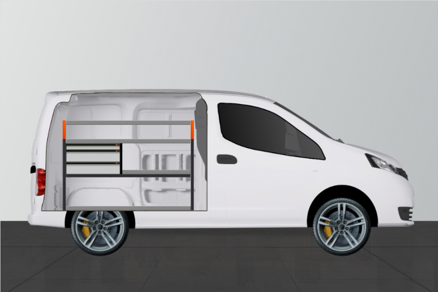 V-LS3 Fahrzeugregal für Nissan NV200 | Work System