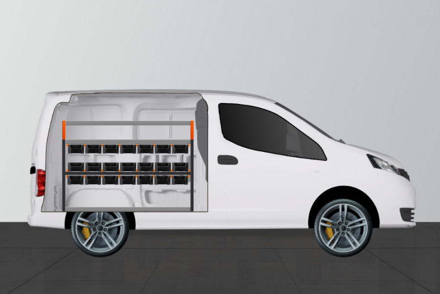 V-Rack Fahrzeugregal Nissan NV200 | Work System