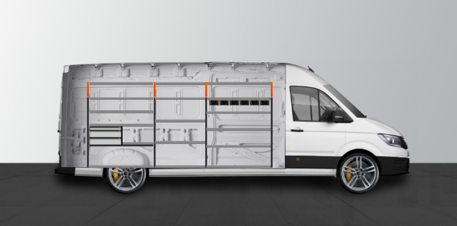 V-LS3+ FAHRZEUGREGAL FÜR Ford Transit L4H3 | Work System