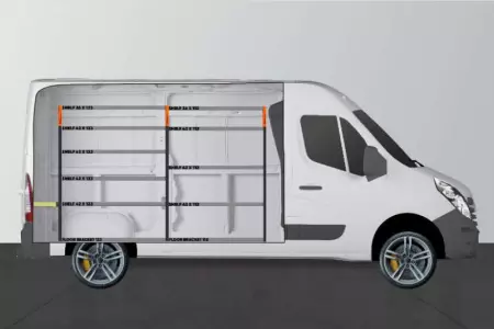 BASIC42 Fahrzeugregal für Movano, Master & NV400 L2H2